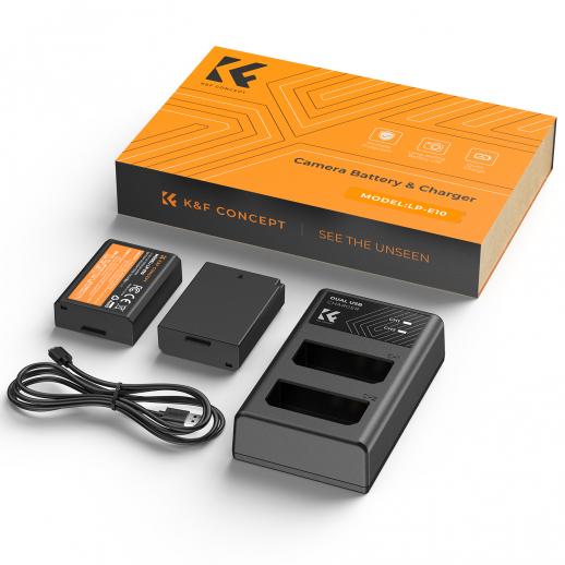 Caricabatterie Slim PATONA Per Batteria LP-E10 – USB, Compatibile Canon 1100D 1200D 1300D 2000D 4000D Rebel T5 T6