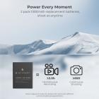 K&F Concept NP-W126S Batteri og lader 1300mAh NP-W126 for Fujifilm XS10, XT30, XT20, XE4, X100V, A5, Dual-Slot Fater-lader, Type-C og Micro-USB-inngang, 2-pakningsbatteri