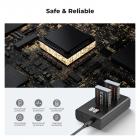 K&F Concept 2-pak NB-13L batteri- og opladersæt til Canon EOS G7 X Mark II, G7 X, G1 X Mark III, G5 X, G5X Mark II, G9 X, G9 X Mark II, SX620 HS, SX720 HS