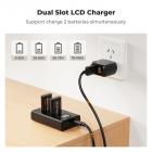 K&F Concept 2-Pack NP-BX1 batteri- og ladersett, kompatibel med Sony ZV-1, ZV-1F, DSC-RX100, DSC-RX100 VII, RX100VA, RX100 VI, RX1R II, HX90V, HX50, WX8000, AS , HX95, HX99