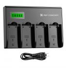 K&F Concept 4-kanals NP-F batteriladdare med LCD-skärm för Sony NP-F970, NP-F960, NP-F950, NP-F930, NP-F770, NP-F750, NP-F570, NP-F550 Camera Camcorder Battery US Plugg