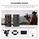 K&F Concept 2-pakke NP-F550 batteri- og ladersett Kompatibel med Sony NP-F550, F570, F750, F770, F930, F950, F960, F970 batterier, LED-lys, skjermer og kameraglidere