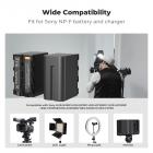 K&F Concept NP-F970 (2 pezzi) batterie da 6600mAh e kit di caricabatterie LED compatibile con Sony NP-F550 F570 F750 F770 F930 F950 F960 F970 per luci LED ad alta potenza/Monitor/Camera Slider