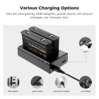 K&F Concept batteri- og opladersæt til Insta360 X4 – 2-pak 2350mAh udskiftningsbatterier med dobbelt LED-oplader, kompatibel med Insta360 X4 actionkamera