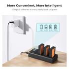 K&F Concept LP-E17 batteri 3-pack og oppgradert 3-spor LCD-lader for Canon EOS R50 RP R10 R8,Rebel T8i T7i T6i T6s SL2 SL3 EOS M3 M5 M6 200D 77D 750D 760D 800D Kamera 800D