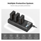 K&F Concept LP-E17 batteri 3-pack og oppgradert 3-spor LCD-lader for Canon EOS R50 RP R10 R8,Rebel T8i T7i T6i T6s SL2 SL3 EOS M3 M5 M6 200D 77D 750D 760D 800D Kamera 800D