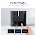 K&F Concept LP-E6NH-lader 18W rask dobbel bærbar batterilader for Canon R7, R6, R5, R, 6D Mark II, 5D Mark IV, 5D Mark III, 5DS, 5DS R, 5D Mark II, 80D, 90D, 6D, 7D, 7D Mark II