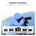 Chargeur LCD Double NP-FZ100 18W PD Rapide pour Sony Alpha A7 IV, A7 III, ZV-E10 II, A7C II, A6700, FX30, FX3, A7R V