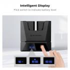 K&F Concept NP-FZ100 18W Dobbelt Bærbar Batterioplader til Sony A7III, A7IV, A7C, FX3, FX30, A9, A6600, A6700, ZV-E1, ZV-E10II, Alpha 9, A9S, A7R III – Professionel USB Oplader til Kameraer