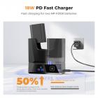 K&F Concept NP-FZ100 18W Dobbelt Bærbar Batterioplader til Sony A7III, A7IV, A7C, FX3, FX30, A9, A6600, A6700, ZV-E1, ZV-E10II, Alpha 9, A9S, A7R III – Professionel USB Oplader til Kameraer