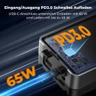 K&F CONCEPT 50Wh Mini V-Port Akku 3400mAh, 65W PD Typ-C Schnellladung mit TFT Bildschirm, D-TAP, BP, Typ-A, DC Schnittstelle, für Monitor, Kamera, Fotoleuchte, KF-V50
