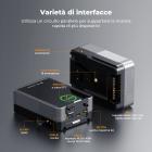 K&F CONCEPT 50Wh Mini batteria V-Port 3400mAh, 65W PD Type-C a ricarica rapida con schermo TFT, D-TAP, BP, Type-A, interfaccia DC, per monitor, fotocamera, luce fotografica, KF-V50