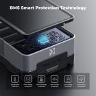 Bateria V-Mount de 50 Wh e 3400 mAh, mini bateria V-Mount com saída de 65 W e tela TFT, carga completa de 2 horas, CC, D-Tap, USB-C, USB-A para câmera, filmadora, vídeo, luz, monitor