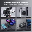 Bateria V-Mount de 50 Wh e 3400 mAh, mini bateria V-Mount com saída de 65 W e tela TFT, carga completa de 2 horas, CC, D-Tap, USB-C, USB-A para câmera, filmadora, vídeo, luz, monitor