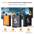 Caricabatterie K&F Concept Osmo Action 5 Pro/4/3, confezione da 3 batterie Action 5 Pro da 2100 mAh e caricabatterie rapido a 3 slot compatibile con DJI OSMO Action 5 Pro, Osmo Action 4, Osmo Action 3