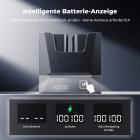K&F Concept LP-E6NH 2600mAh 2er-Pack Dual-Akku mit modularem Schnellladegerät, Zwei Akkus mit Ladegerät Kit kompatibel für Canon EOS R R5 R6 R7 60D 70D 80D 90D 5D Mark II III IV 6D 6D II 7D 7D II