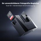 K&F Concept LP-E6NH 2600mAh 2er-Pack Dual-Akku mit modularem Schnellladegerät, Zwei Akkus mit Ladegerät Kit kompatibel für Canon EOS R R5 R6 R7 60D 70D 80D 90D 5D Mark II III IV 6D 6D II 7D 7D II