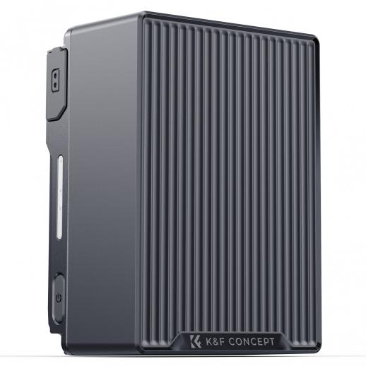 K&F CONCEPT Batteria V Mount da 99Wh 6700 mAh Ricarica Rapida PD 100 W USB-C con Doppio D-TAP/A/USB-C/DC/Display TFT/Luce di Emergenza per Fotocamera, Videocamera, Monitor