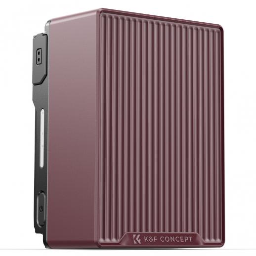 K&F CONCEPT Batteria V Mount 99 Wh 6700 mAh Ricarica Rapida PD 100 W USB-C, Batteria V Lock con Doppio D-TAP/A/USB-C/DC/Display TFT/Luce di Emergenza per Fotocamera, Videocamera, Monitor