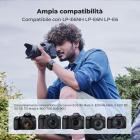 K&F CONCEPT LP-E6P Batteria 2400mAh ad Alta Capacità con Display LCD Caricabatterie Compatibile con Canon EOS R5 Mark II, R5, R62, R6, R7 e Batterie Della Serie LP-E6 Fotocamere