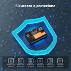 K&F CONCEPT LP-E6P Batteria 2400mAh ad Alta Capacità con Display LCD Caricabatterie Compatibile con Canon EOS R5 Mark II, R5, R62, R6, R7 e Batterie Della Serie LP-E6 Fotocamere