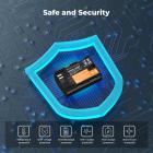 K&F Concept 2-Pack LP-E6P Accu’s 2400mAh met Dual-Slot USB Oplader, Compatibel met Canon EOS R5 Mark II, R5, R6, R62, R7