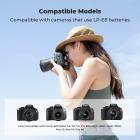 K&F Concept 3-pakning LP-E8 batteri og oppgradert LCD-lader kompatibel med Canon EOS Rebel T2i, T3i, T4i, T5i, 550D, 600D, 650D, 700D, Kiss X4, Kiss X5, Kiss X6 kameraer