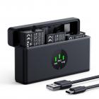 K&F Concept 3-pack Action 6-accu met verbeterde OSMO Action 5 Pro-acculader, compatibel met DJI OSMO Action 6, Action 5 Pro, Action 4, Action 3 en OSMO 360-camera's.