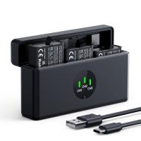 K&F Concept 3-pack Action 6-accu met verbeterde OSMO Action 5 Pro-acculader, compatibel met DJI OSMO Action 6, Action 5 Pro, Action 4, Action 3 en OSMO 360-camera's.