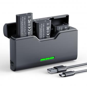 Conjunto de batería y cargador K&F CONCEPT NP-BX1 compatible con Sony ZV-1 ZV-1 II Cyber-Shot DSC-HX80 HX90V HX95 HX99 RX1 RX1 RX1R II