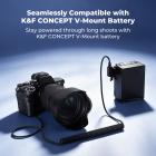 K&F CONCEPT D Tap naar NP-FZ100 dummybatterij, voedingskabel compatibel met Sony A7V, FX3, FX30, A7III, A7 IV, A7S III, A7R III, A7R IV, A7R V, A7C, A7C II, A7CR, A9, A9 II, A6600, A6700, ZV-E1, ZV-E