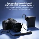 K&F CONCEPT Dummy-batterij voor Canon LP-E6P, D-Tap camera-voedingsadapter voor Canon EOS R6 Mark III/II, R5 Mark II, R5, R5C, R6, R7, 5D Mark II, 5D Mark IV, 60D, 70D, 80D, 90D, C50, XC15, 5DS, 5DSR