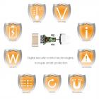 Beschoi Caricabatteria per auto USB Caricatore per veicolo Caricabatterie USB a carica ultrarapida (3 porte tipo 3,4 A) iPhone 6s / 6s Plus / 6/6 Plus / 6/6 Plus / iPad / iPod / Android / Galaxy S6 / S6 Edge ultra-compatto ecc. ( Bianco + dorato)