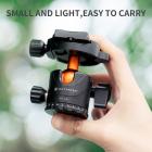 22 paunaa / 10 kg kuorma ammattimainen metallinen jalustapallopää K&F Concept-28-sarjan 360 ° pyörivä panoraama, jossa on 1/4 tuuman pikalukituslevyn