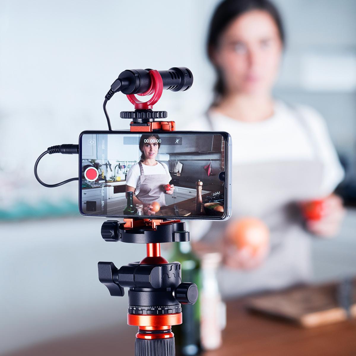 لوحة إطلاق سريعة متعددة من الألومنيوم من K&F Concept CA02 2 في 1 لوحة تحرير سريعة للكاميرا الاحترافية للهاتف المحمول بكاميرا ثلاثية القوائم (برتقالي)