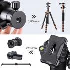 K&F-konseptikameran kolmijalkainen pallopää, jossa 1/4 tuuman pikalukituslevy ja vesivaaka, 8 kg: n kantavuus, jalustalle, monopodille, kameran