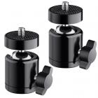 K&amp;F Concept Camera Tripod Mini Ball Head Professional Ballhead för DSLR Camera / Flash light / LCD monitor / Video Light (two packs)