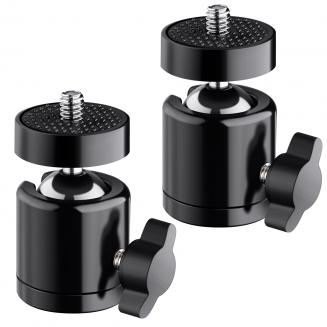 K&amp;F Concept Camera Tripod Mini Ball Head Professional Ballhead för DSLR Camera / Flash light / LCD monitor / Video Light (two packs)