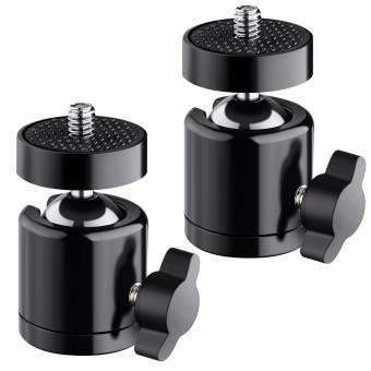 K&amp;F Concept Camera Tripod Mini Ball Head Professional Ballhead för DSLR Camera / Flash light / LCD monitor / Video Light (two packs)