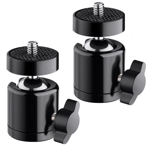 K&amp;F Concept Camera Tripod Mini Ball Head Professional Ballhead för DSLR Camera / Flash light / LCD monitor / Video Light (two packs)