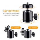 K&amp;F Concept Camera Tripod Mini Ball Head Professional Ballhead för DSLR Camera / Flash light / LCD monitor / Video Light (two packs)