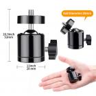 K&amp;F Concept Camera Tripod Mini Ball Head Professional Ballhead för DSLR Camera / Flash light / LCD monitor / Video Light (two packs)
