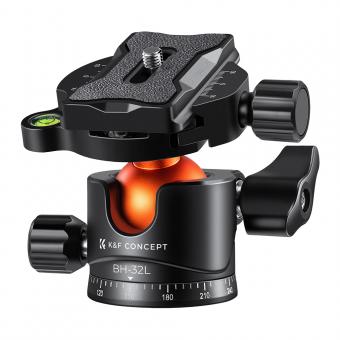 CAVIX H-46 Testa A Sfera Per Treppiede Con Piastra Arca Swiss – Diametro 46 Mm, Carico 20 Kg, Attacco 1/4