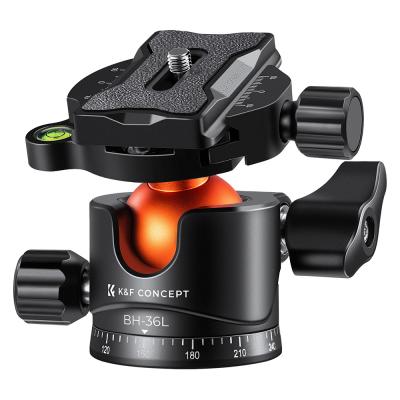 36 mm metalstativ kuglehoved 360 graders roterende panoramaudsigt med 1/4 tommer hurtigudløserplade bobleniveau til monopod kamera videokamera Belastningskapacitet op til 35,2 lbs/16KG