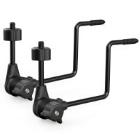 Staffa Montaggio Albero 360° Regolabile in Metallo con Adattatore Vite 1/4” per Fotocamere Trail, Pannelli Solari, Luci - Confezione da 2 Pezzi