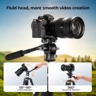 Hydraulipää CNC-tekniikalla (painevalettu puristin), kantavuus 5kg, omapaino 472g, värilaatikko, musta harmaa