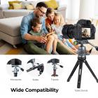 26 mm:n metallinen kolmijalan kuulapää kahvalla 360 astetta pyörivä panoraama ja 1/4 tuuman pikavapautuslevyn kuplataso monopodkameralle Videokameran