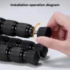 K&F Concept yleiskäyttöiset liukastumista estävät jalustan jalan piikit, jotka ovat yhteensopivat 1/4 tuuman kierrejalustan yksijalkaisten jalkojen