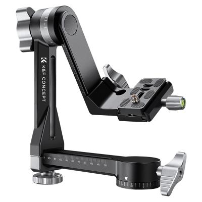 Tripé Gimbal Head CNC Liga de Alumínio Heavy Duty Cabeça Panorâmica de 360° com Arca de 1/4 de polegada - Tipo Placa de Liberação Rápida, Capacidade de Carga de até 20kg/44lbs para Câmeras DSLR
