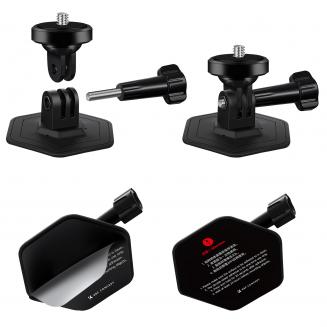 K&F Concept 2er Pack Flexibel Klebende Helmhalterung Kamerahalterung für GoPro Hero 13/12/11/, Klebepad Helmbefestigung für Insta360 X5 X4 X3, DJI Osmo Action 3/4/5 Pro, Action Kamera Zubehör
